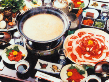 Botan-nabe (wild boar meat stew)